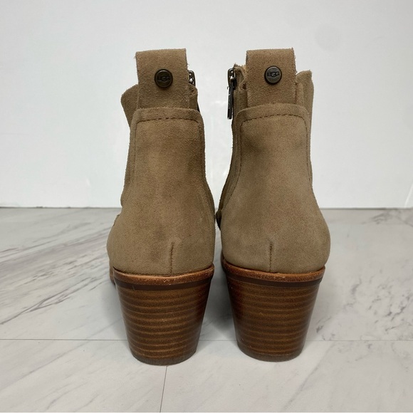 UGG Kingsburg Suede Stacked Heel Bootie 9 1/2 - Picture 3 of 15